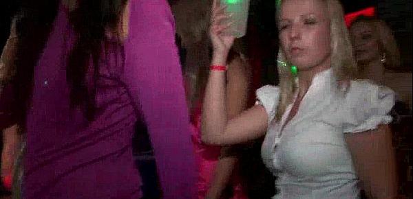  Girls licks each other on party